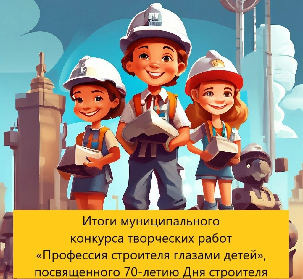 🎉 Подведены итоги муниципального конкурса творческих работ «Профессия строителя глазами детей», пос