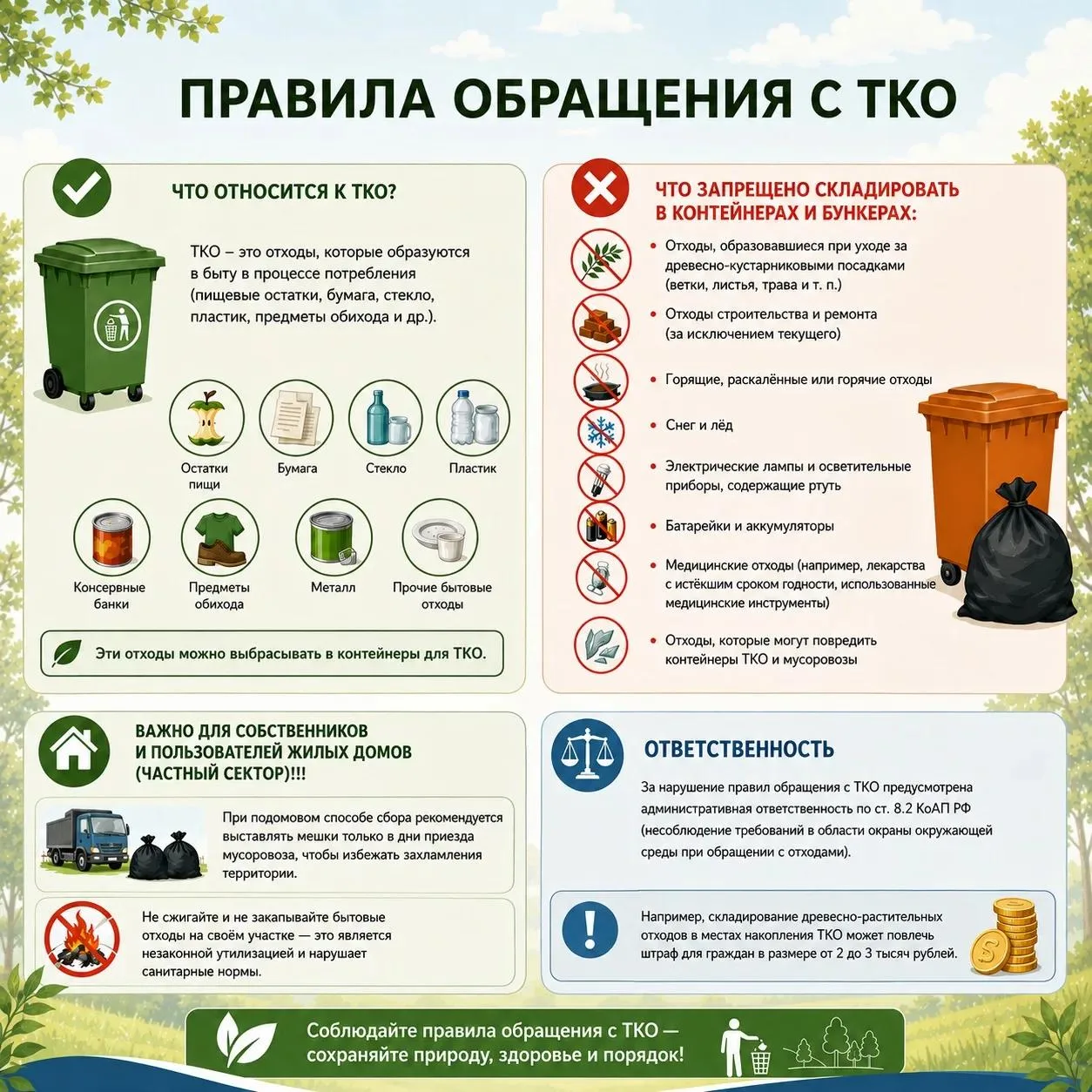 ♻️Региональный экологический оператор о простых правилах, ведущих к чистоте и порядку!
