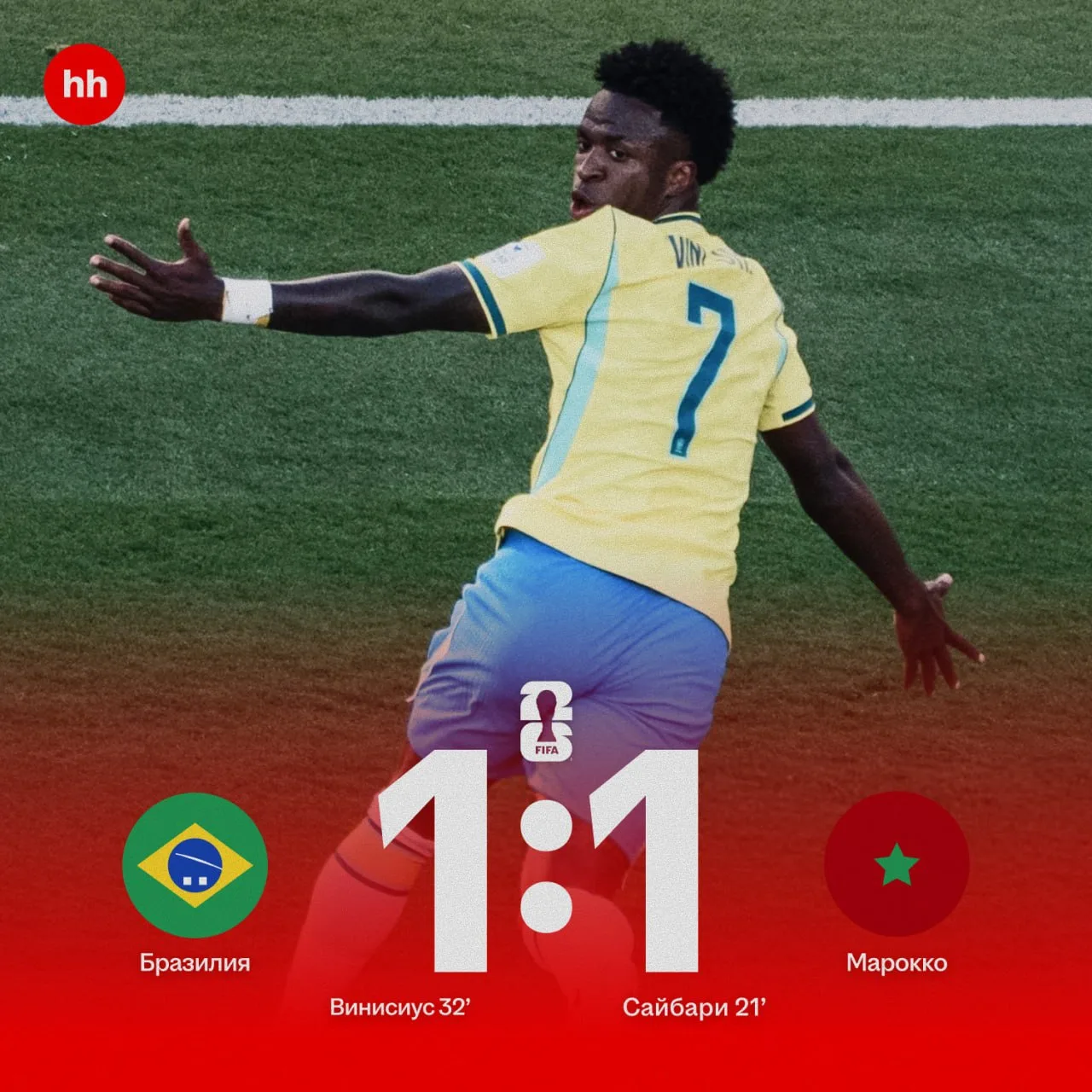 🇧🇷 Гол Винисиуса принес Бразилии первое очко на ЧМ-2026 − в следующем туре команду Анчелотти ждет 