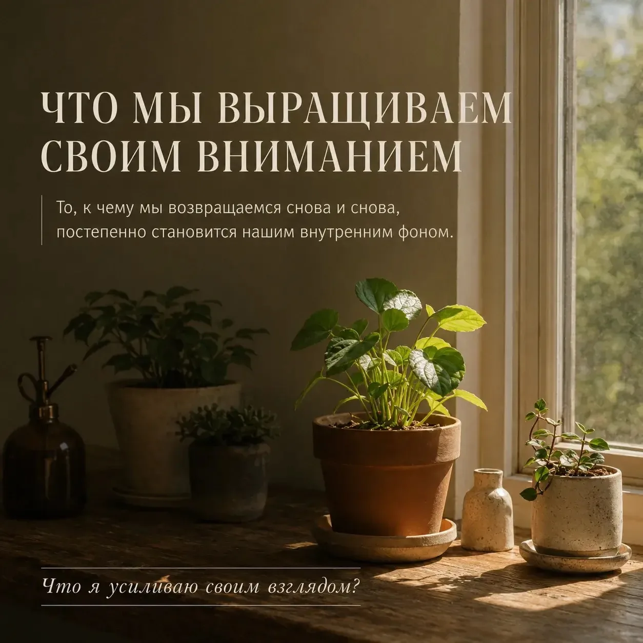 Что мы выращиваем своим вниманием

Мы довольно внимательно выбираем, что едим.
✔️Смотрим состав.
✔️П