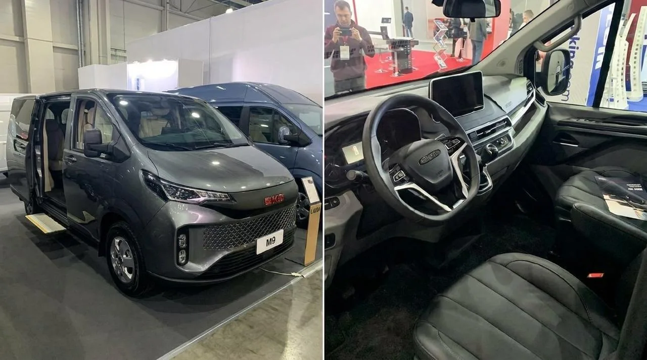 Вторая модель SKM – промтеховские минивэны M9   Партнёр «АвтоВАЗа», компания «Промтех», выставила на