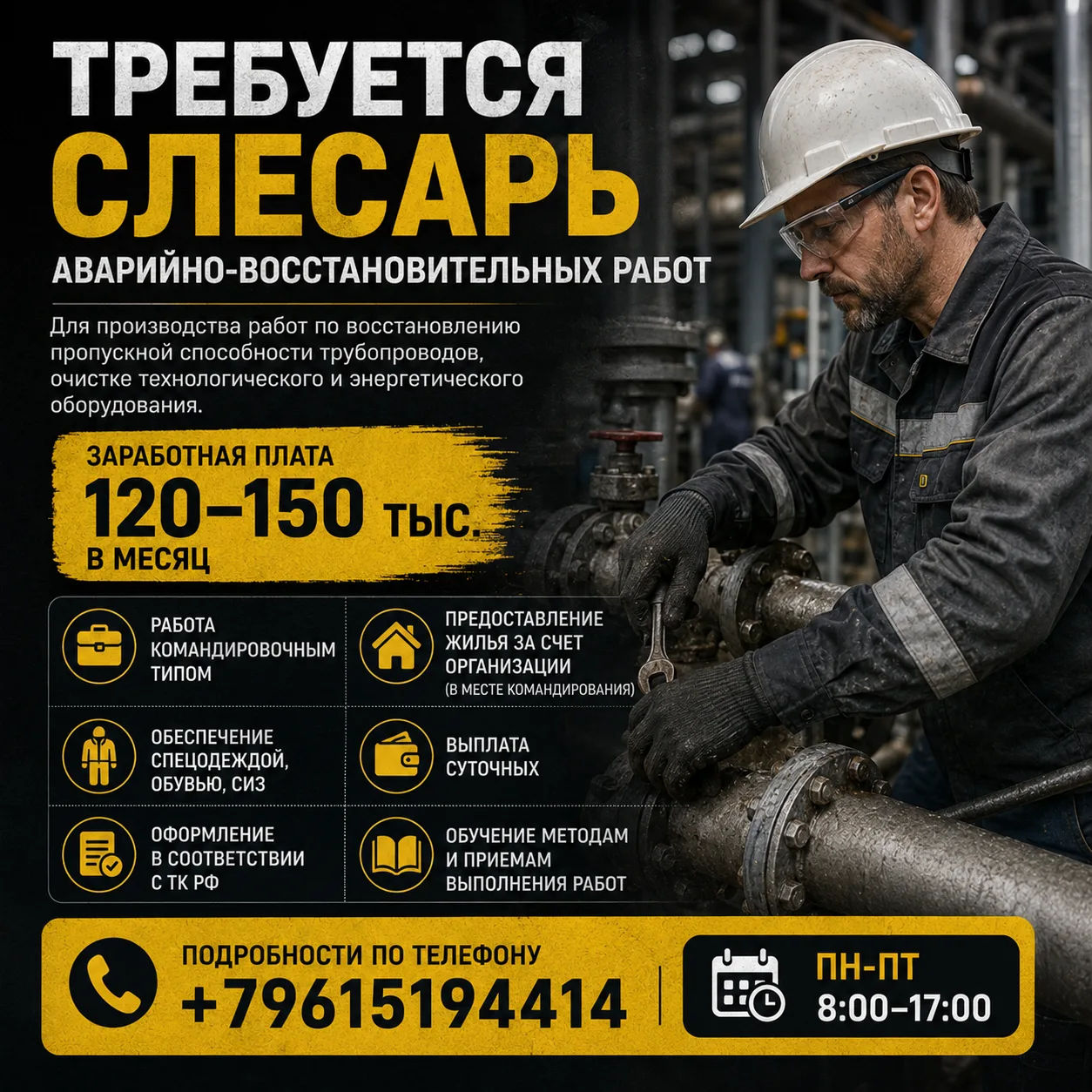 +79615194414, пн-пт с 8:00 до 17:00