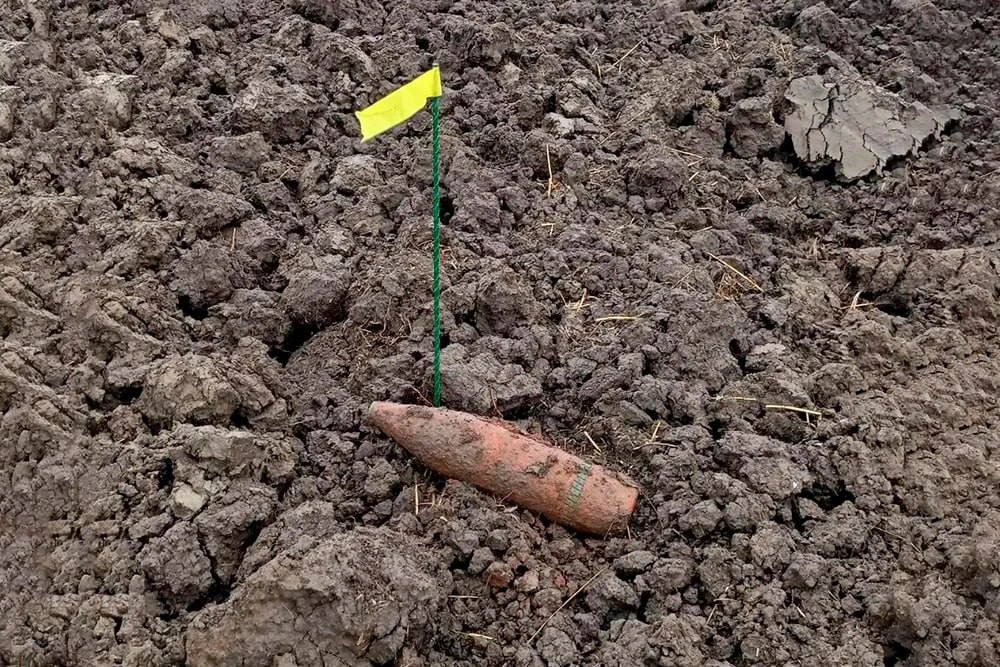 💥 В поле под Анапой нашли снаряд времён Великой Отечественной войны