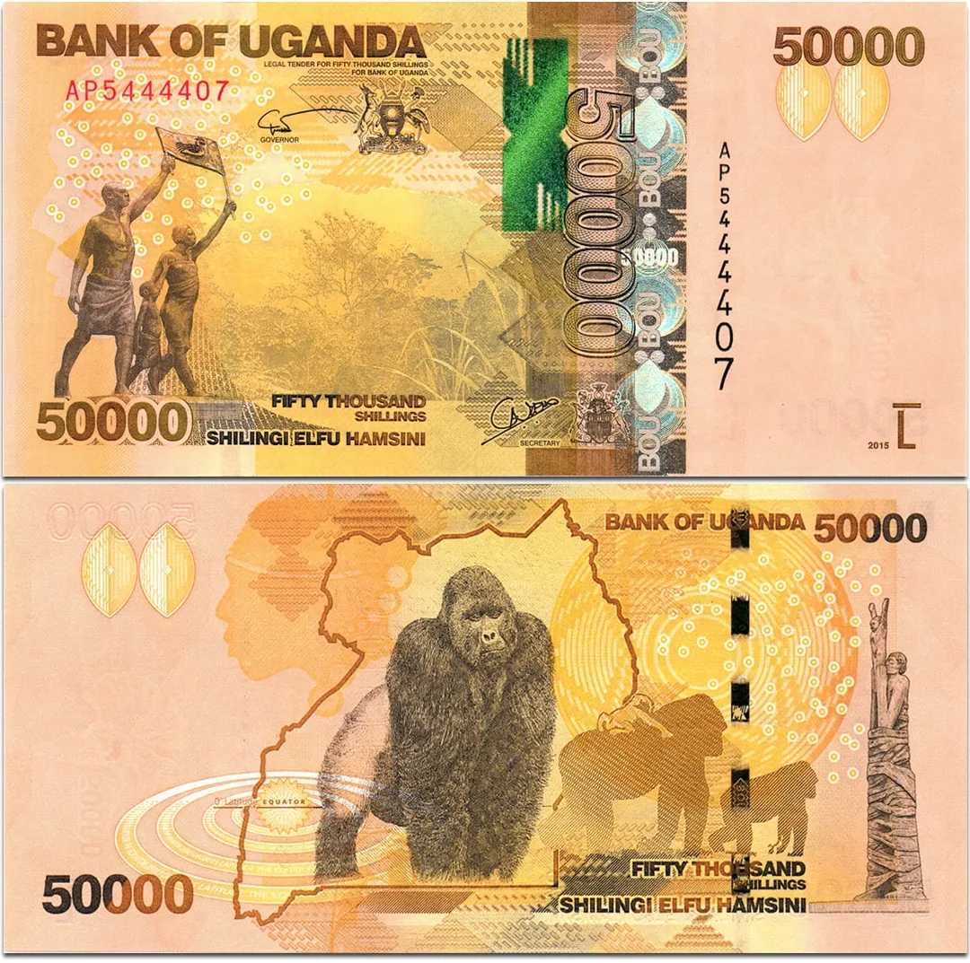 🇺🇬 50 000 шиллингов Уганды 2010