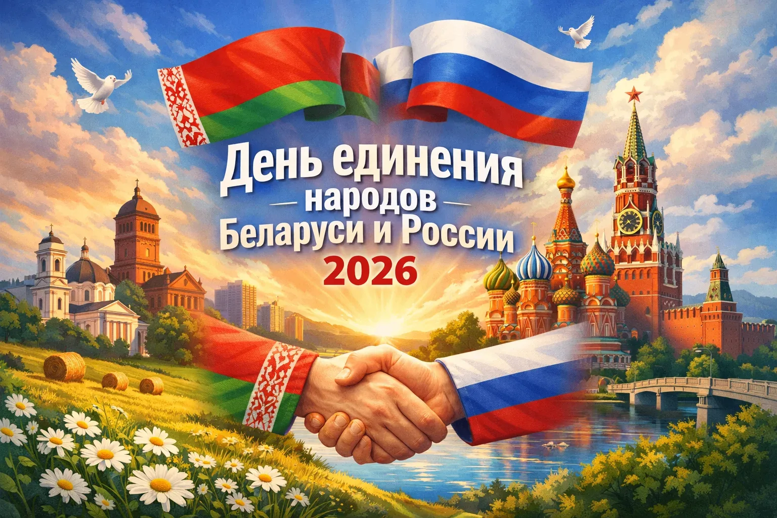 🇷🇺🇧🇾 2 апреля — День единения народов Беларуси и России!