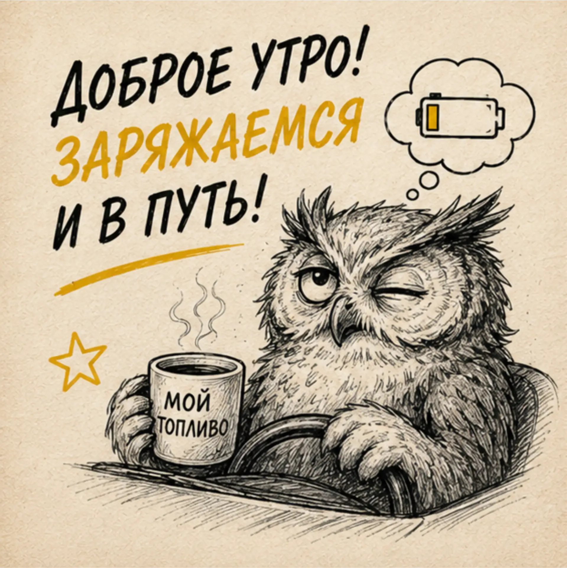 Утро начинается с подзарядки