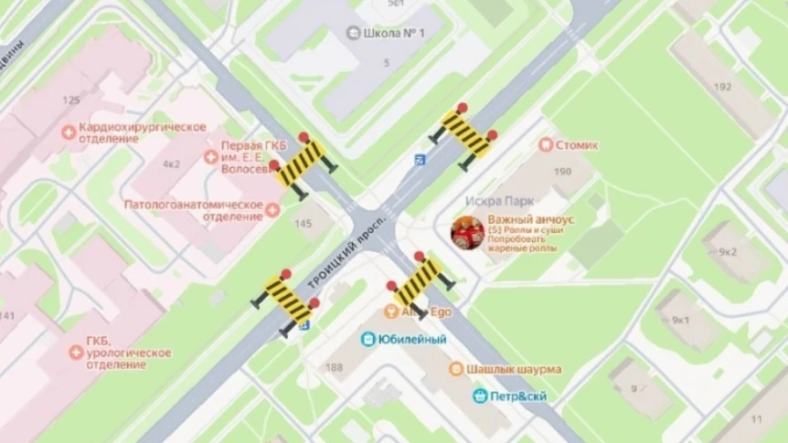 Перекрёсток Троицкого и Комсомольской в Архангельске закроют на пять дней