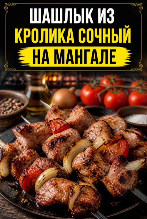 ШАШЛЫК ИЗ КРОЛИКА СОЧНЫЙ НА МАНГАЛЕ