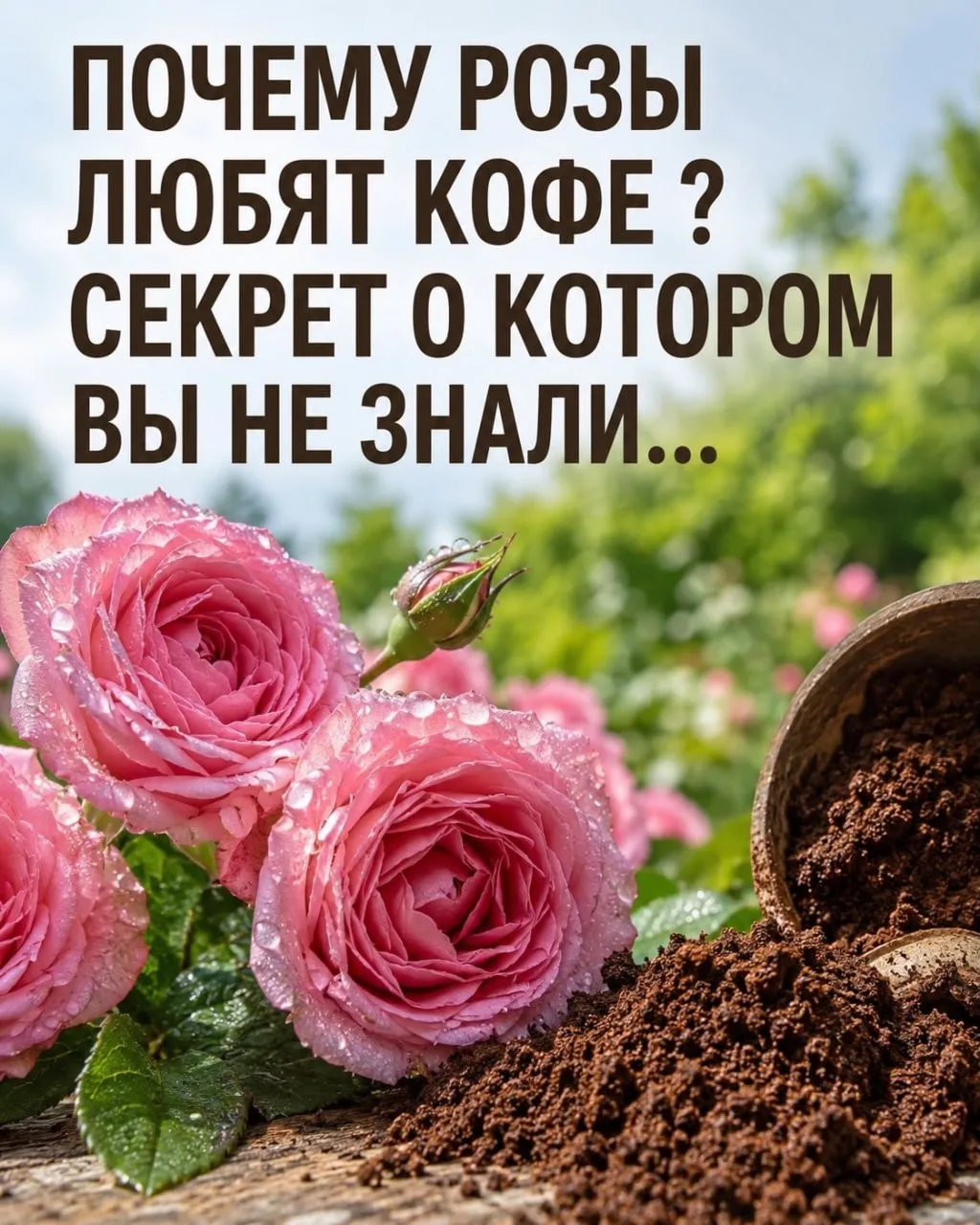 Не спеши выбрасывать кофейную гущу после утреннего кофе 🌹