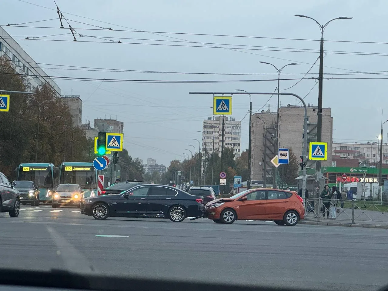 🥲Авария на перекрестке Просвещения и Демьяна Бедного