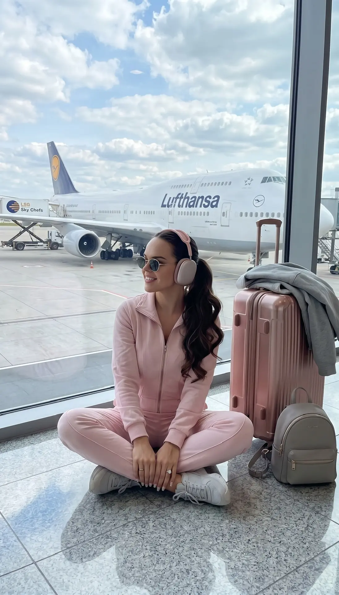 Дорогой lifestyle moment Стильная женщина с длинными волнистыми волосами, собранными в ...