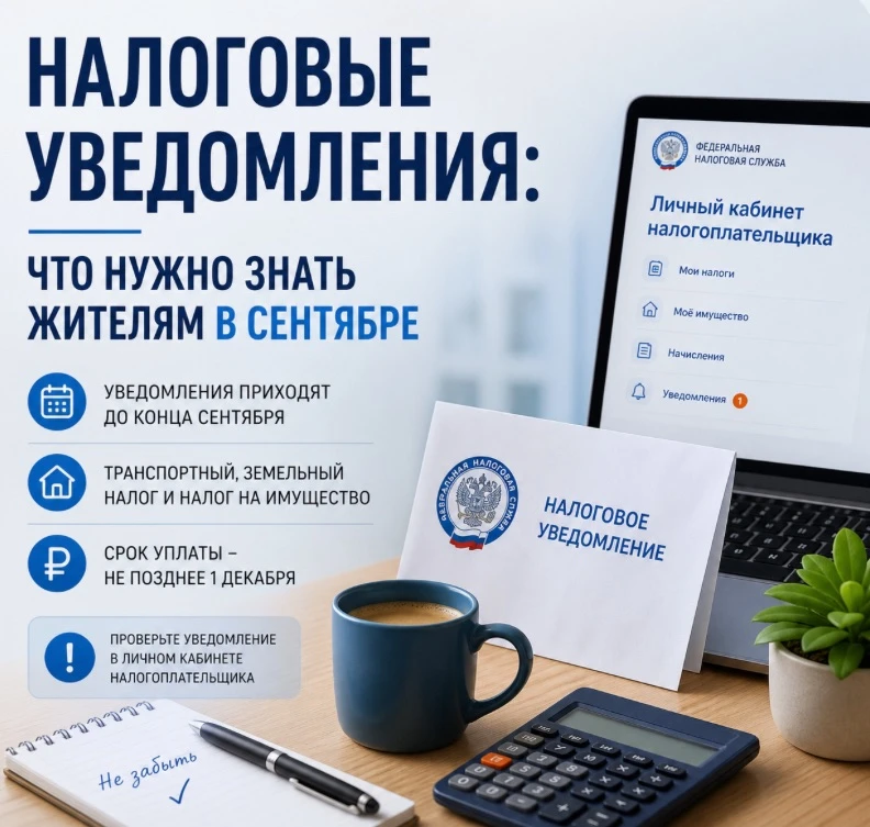 📢 Налоговые уведомления: что нужно знать жителям в сентябре