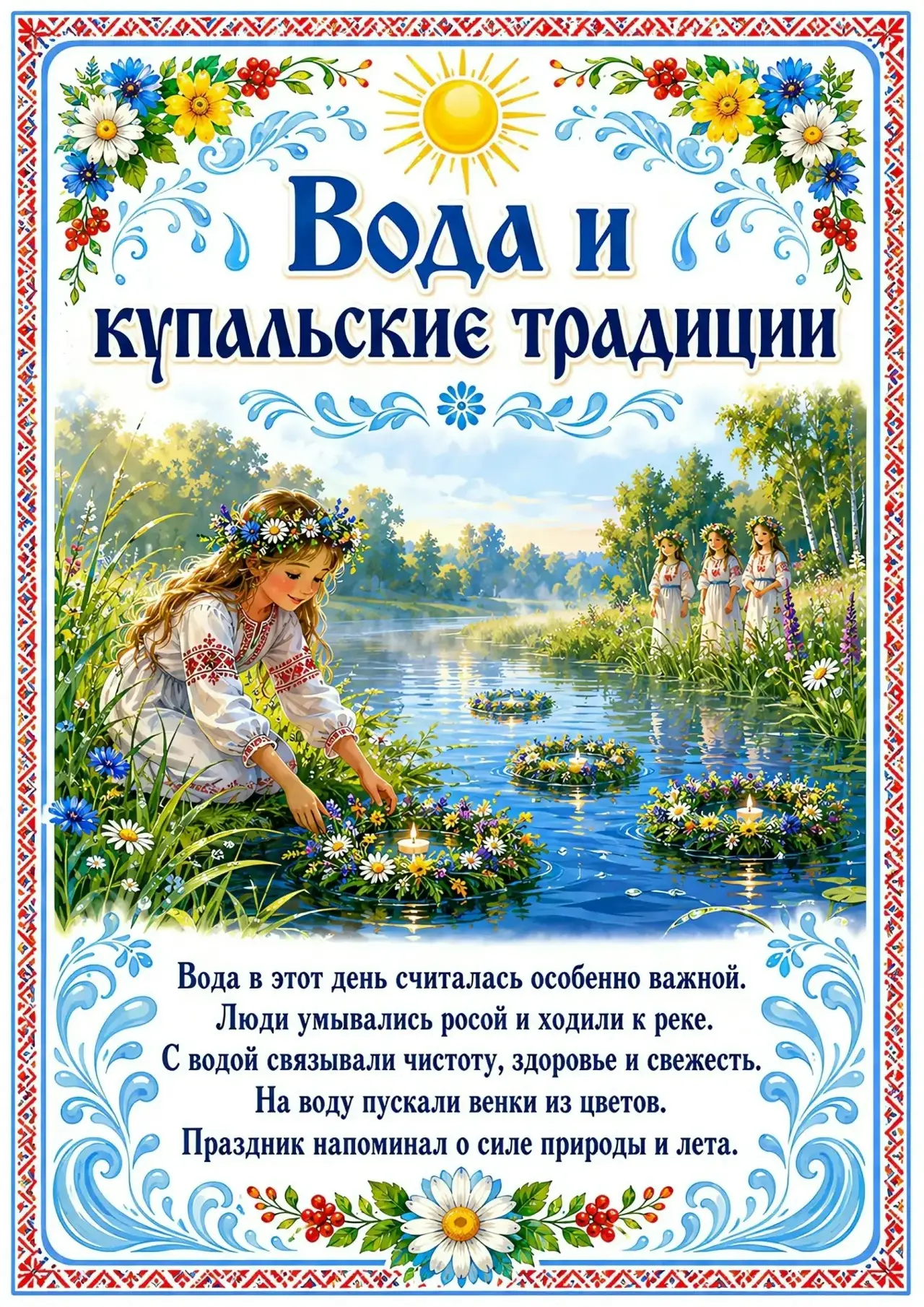 7 июля – День Ивана Купалы: Праздник Солнца, Воды и Загадок! 🌿🔥💧
Сегодня, 7 июля, мы отмечаем оди