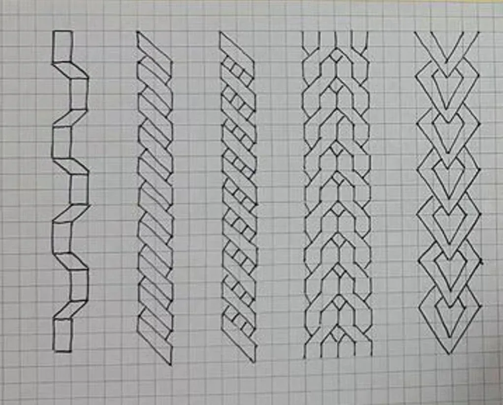 📓 Настоящая магия по клеточкам...   Магическая косичка из советских школьных тетрадей. Просто смотри