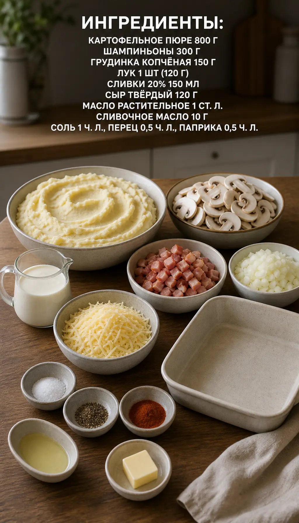 Картофельная запеканка 🥔🧀