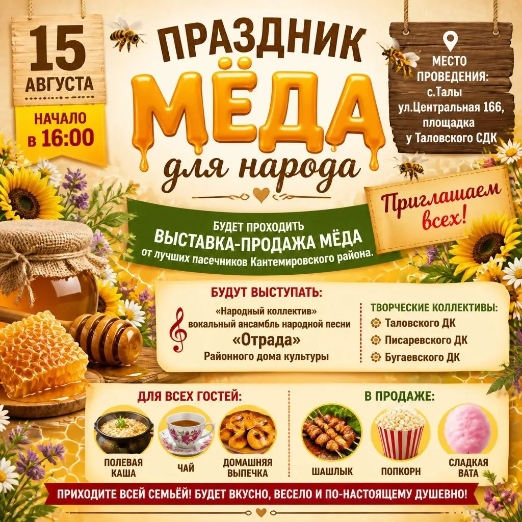 Приглашаем всех на праздник мёда!