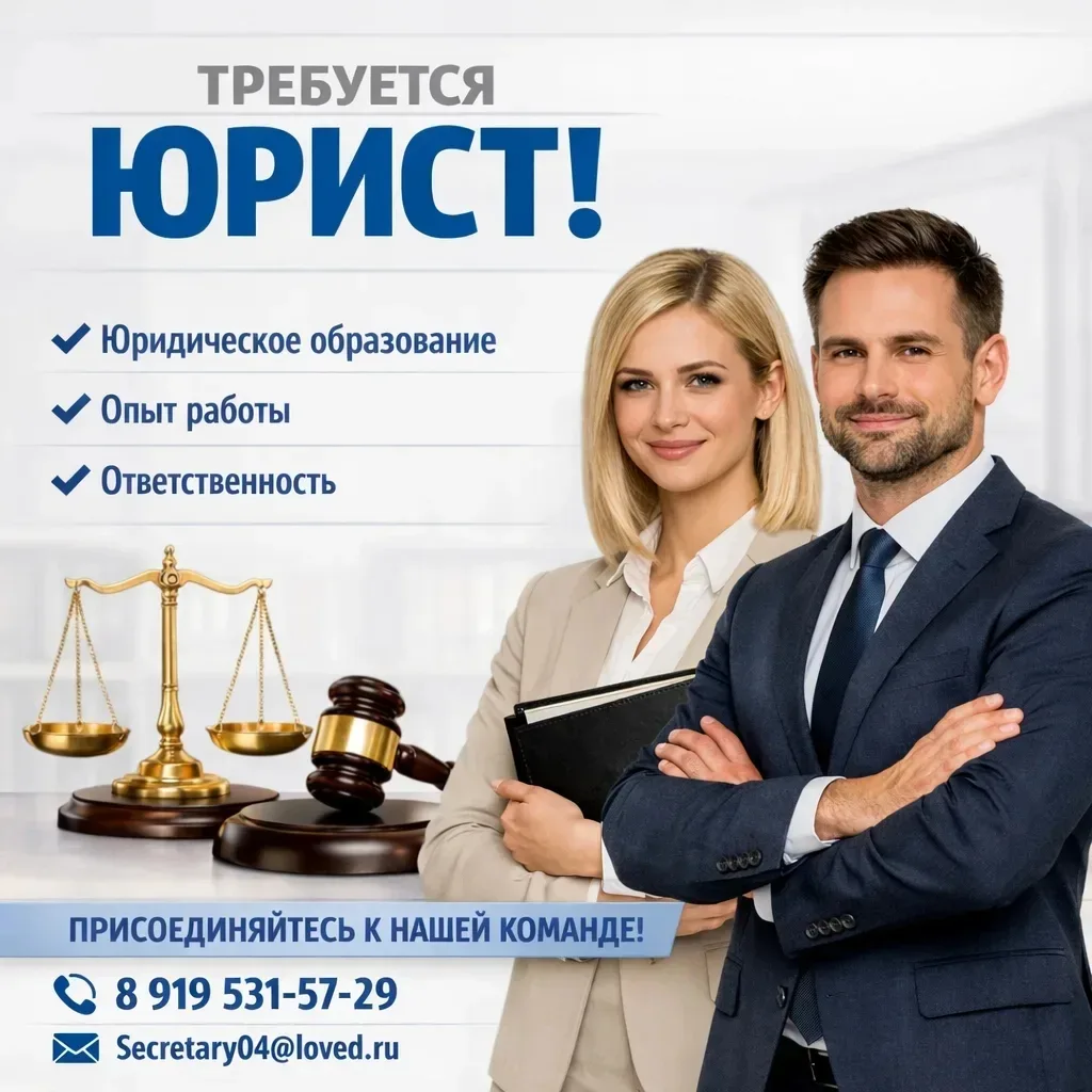 📌 В региональную компанию требуется юрист. 🤝 Мы предлагаем стабильность, поддержку и комфортные усло