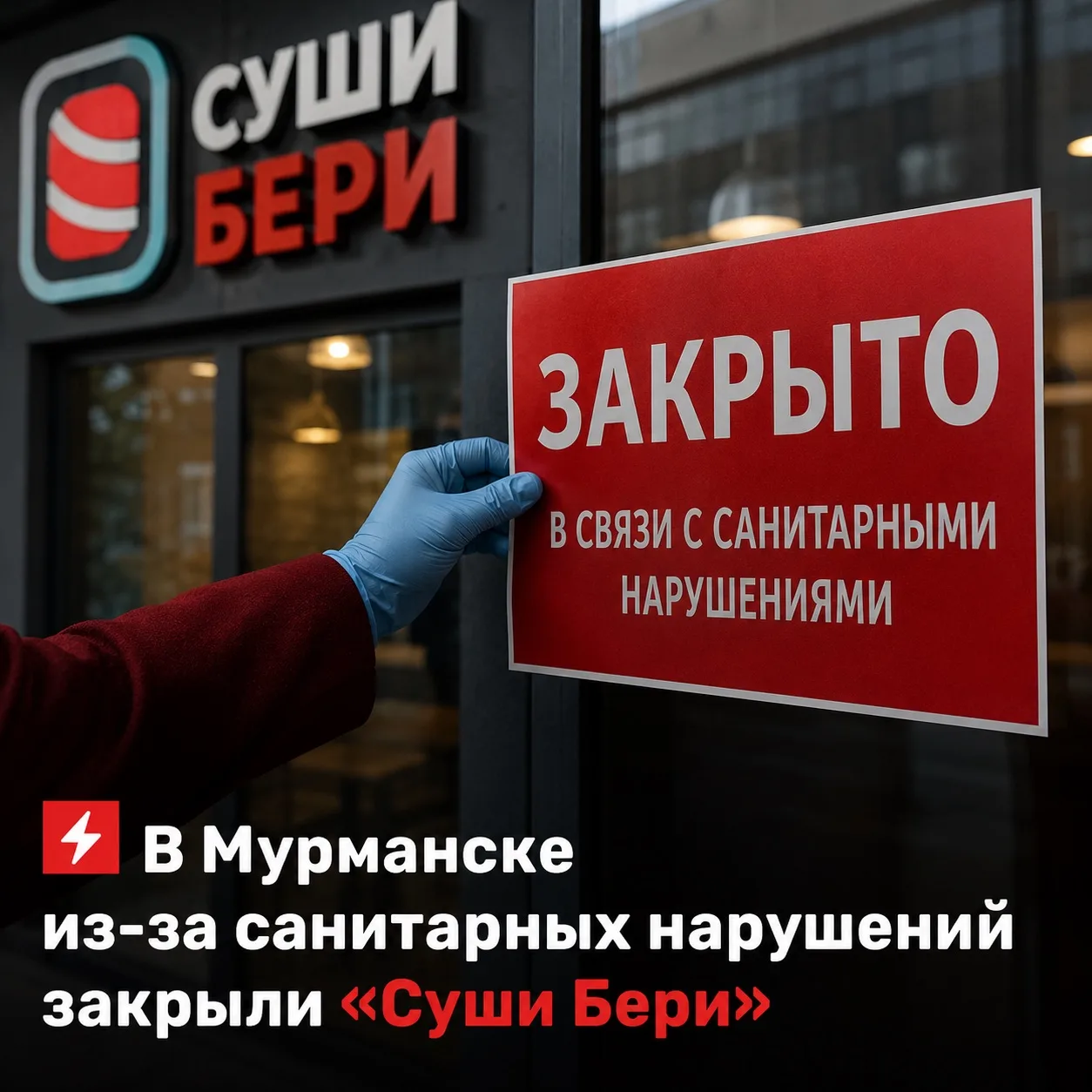 ❌ В Мурманске по решению суда закрыли доставку «Суши Бери»