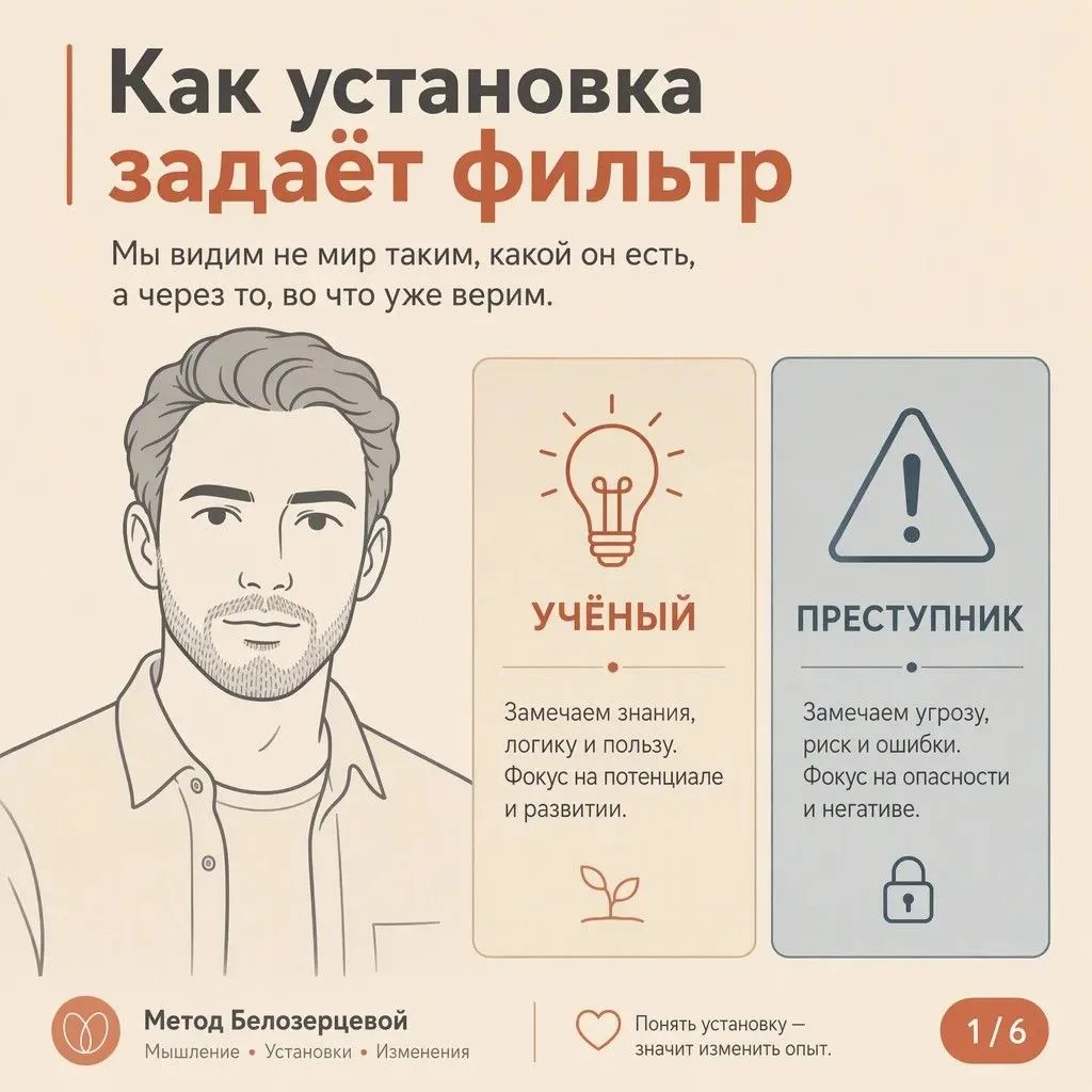 СОЦИАЛЬНАЯ УСТАНОВКА: ПОЧЕМУ МЫ ВИДИМ ТО, ЧТО ХОТИМ УВИДЕТЬ