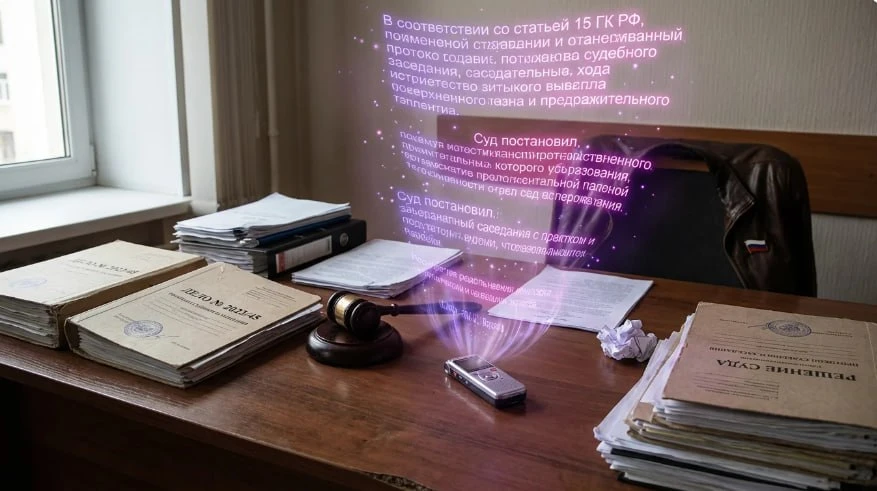 Транскрибация для юристов: расшифровка заседаний и переговоров.