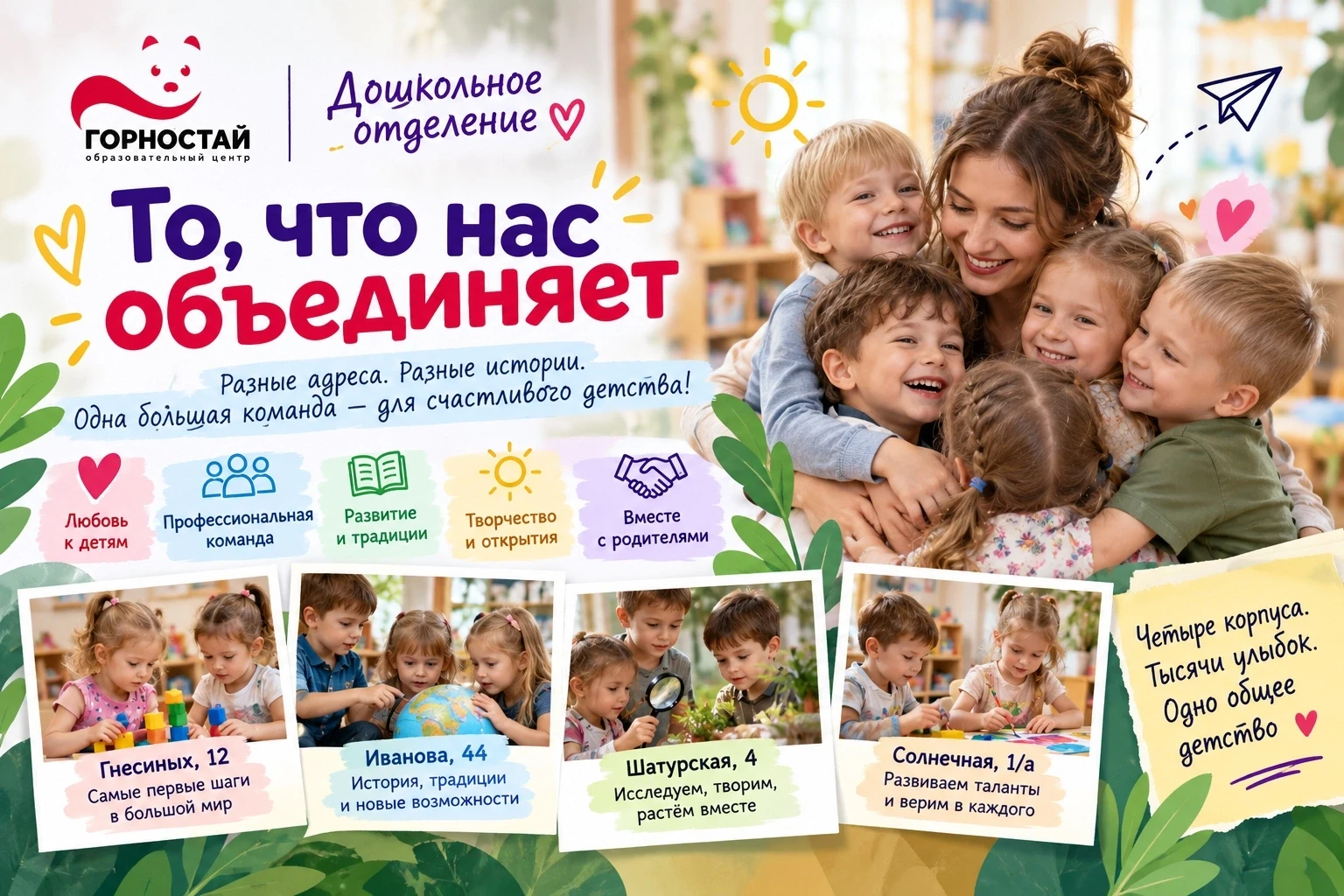 🤝 Дошкольное отделение ОЦ «Горностай» присоединилось к акции #ТоЧтоНасОбъединяет.