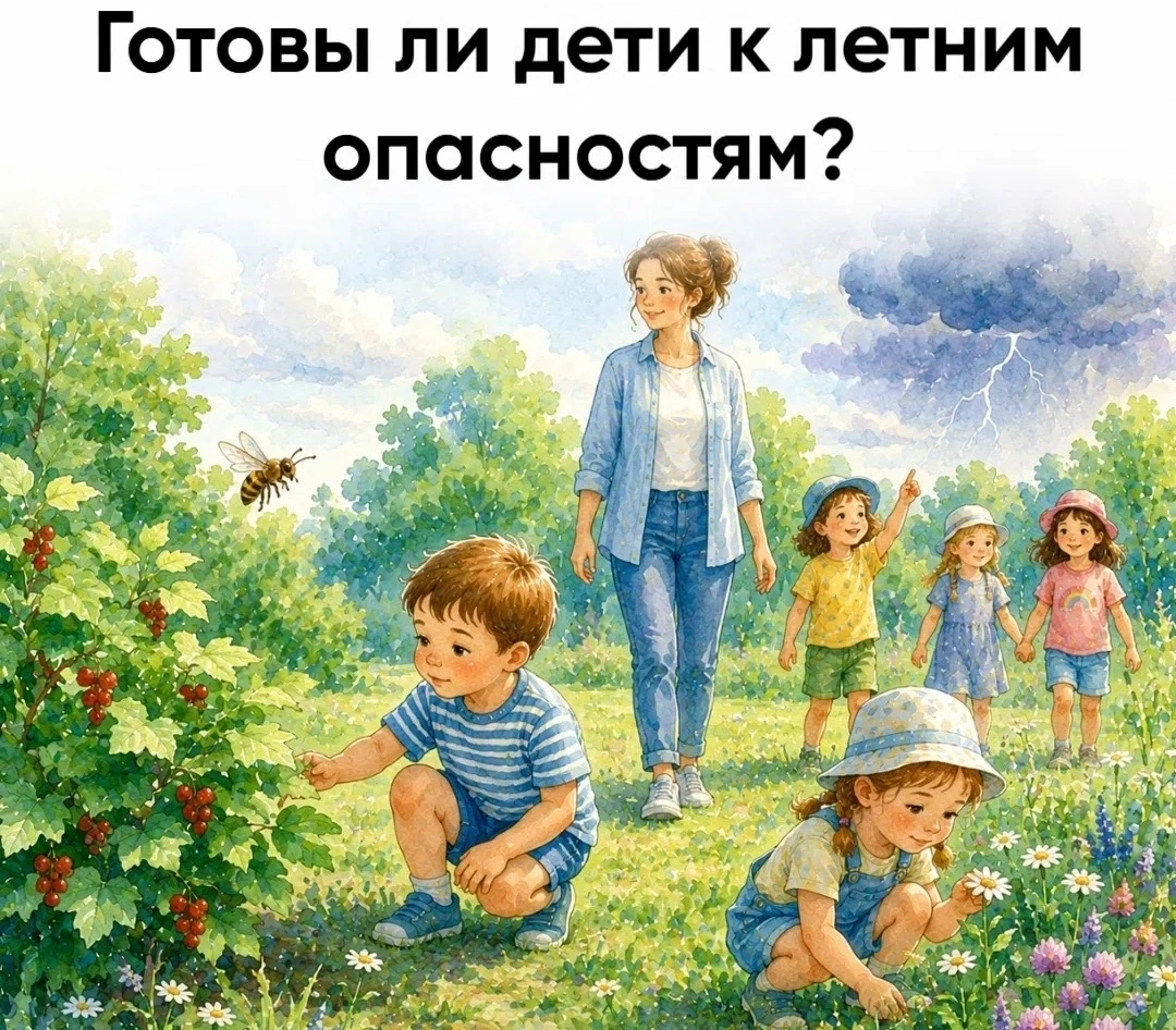 ☀ Готовы ли дети к летним опасностям?