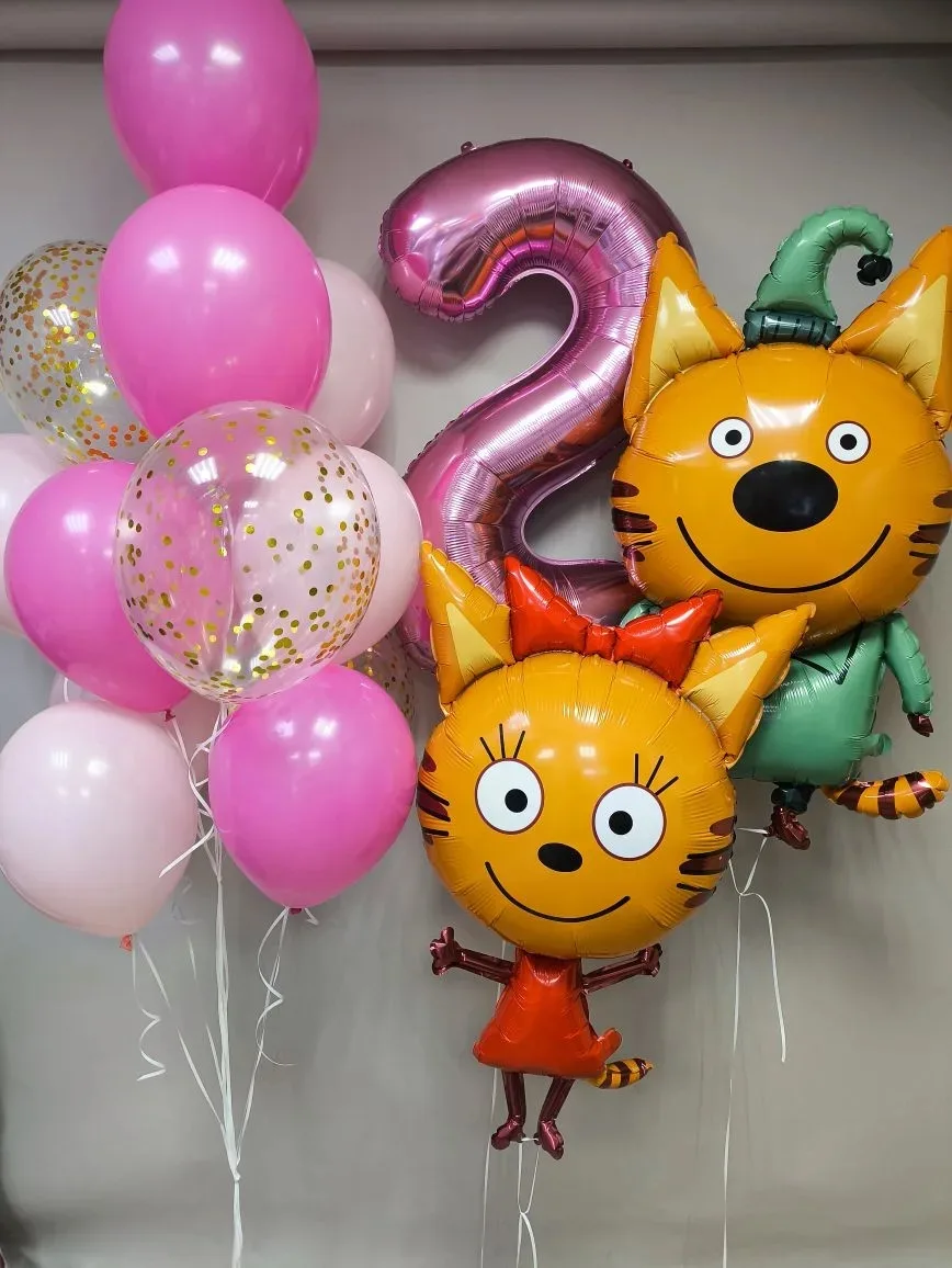 🎈Шары пастель 10 шт
🎈Шары с конфетти  3 шт
🎈Шар цифра
🎈Шары фигуры Три Кота 2 шт

5460р
Без тран