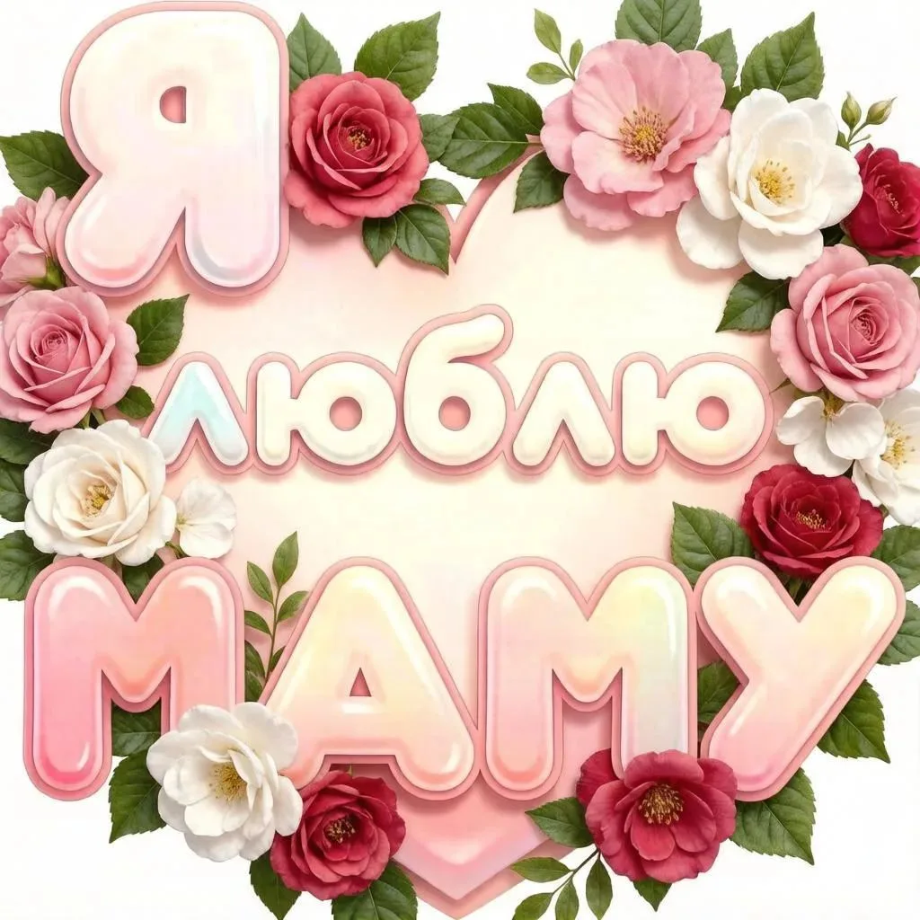 Открытка ко Дню мамы + шаблон - раскраска