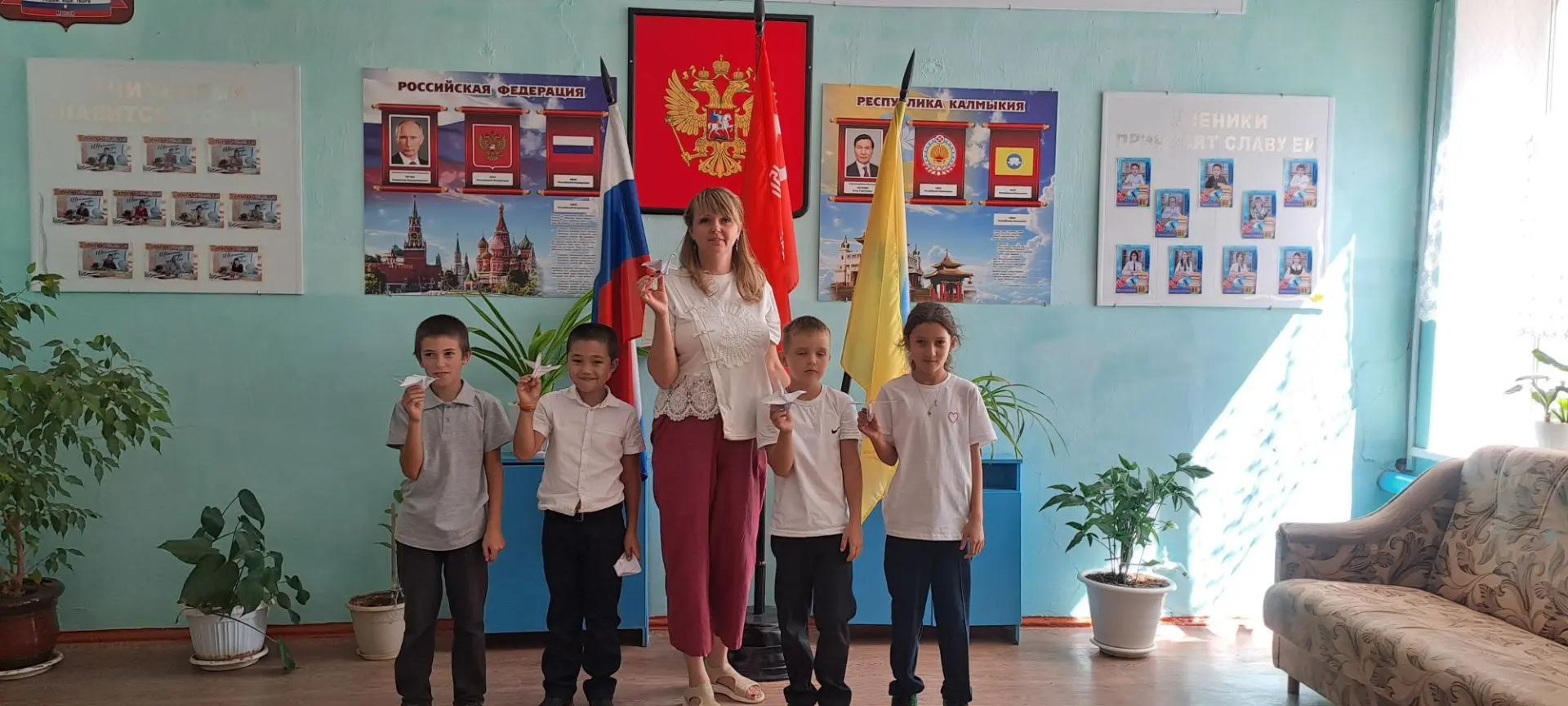 Всероссийская акция  «Журавлик памяти» в МКОУ " Кануковская СОШ имени С.Б Козаева "