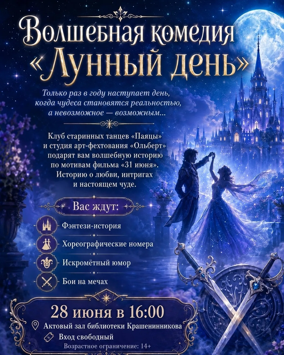 ✨ Волшебная комедия «Лунный день». Только раз в году наступает день, когда чудеса стано...