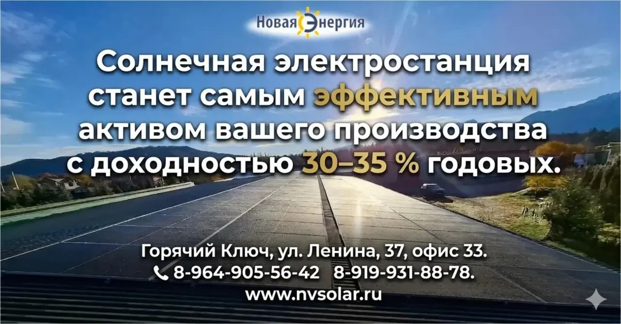 Энергоэффективность с сетевой солнечной электростанцией