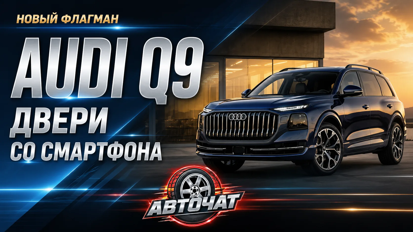 Audi представила флагманский кроссовер Q9 с дверями, управляемыми со смартфона