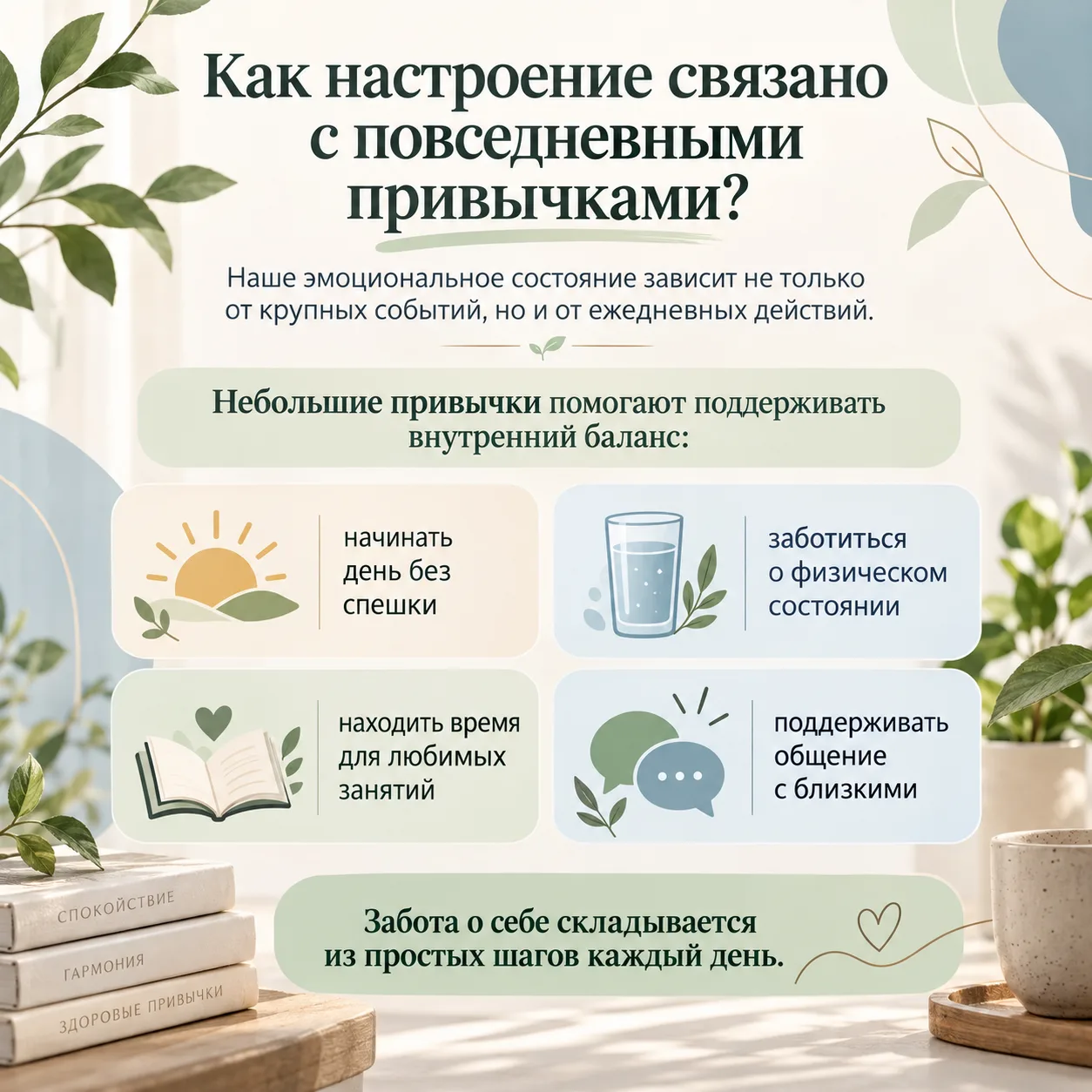☀️☺️💚Как настроение связано с повседневными привычками?