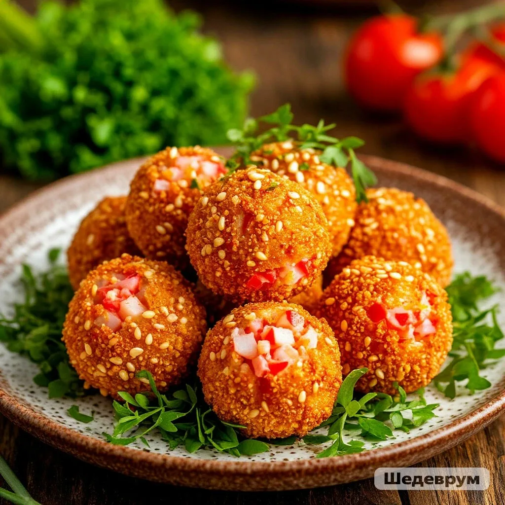 СЫРНЫЕ ШАРИКИ С КРАБОВЫМИ ПАЛОЧКАМИ🧀🦀🍡
