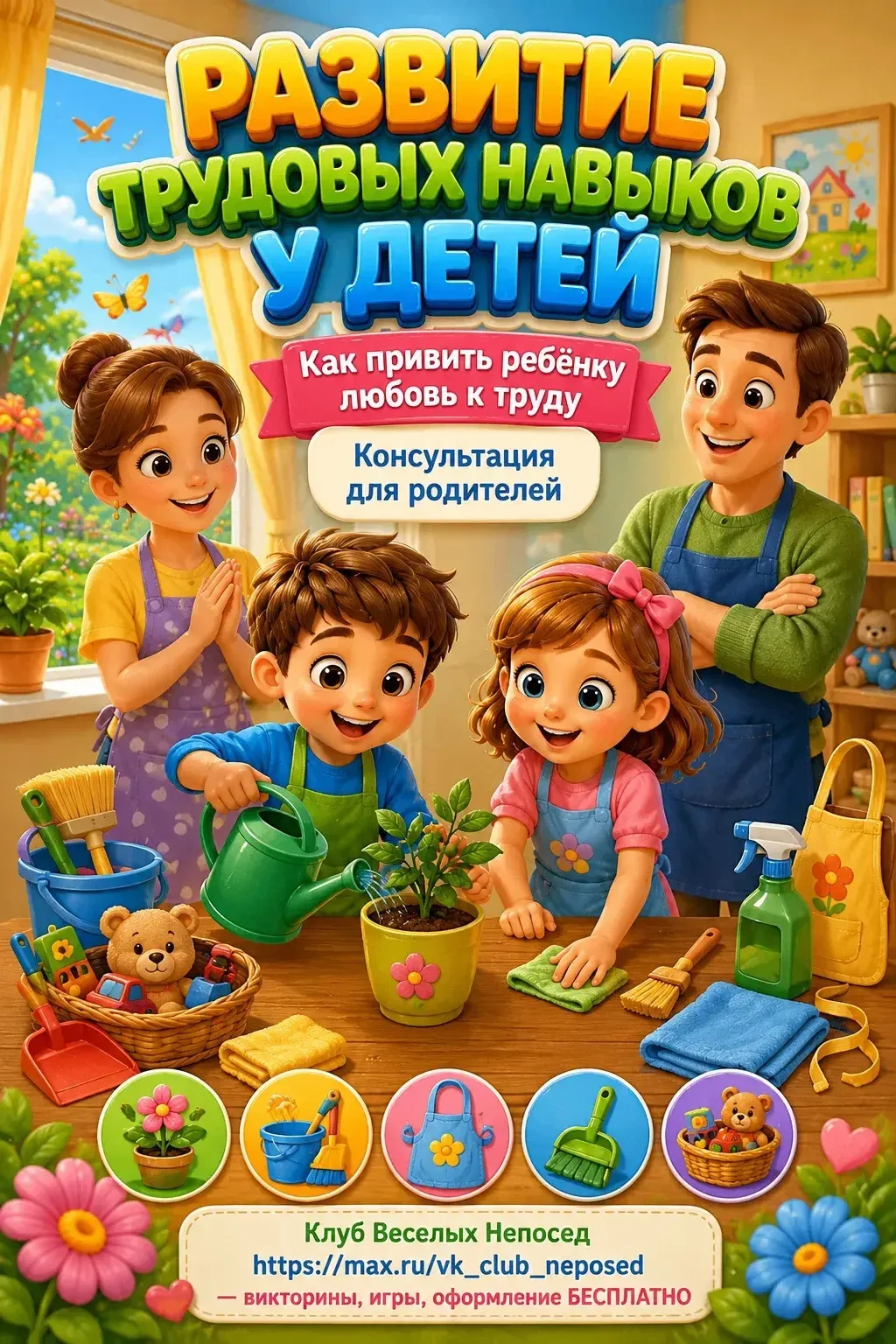 Сегодня большое внимание уделяется трудовому воспитанию детей!