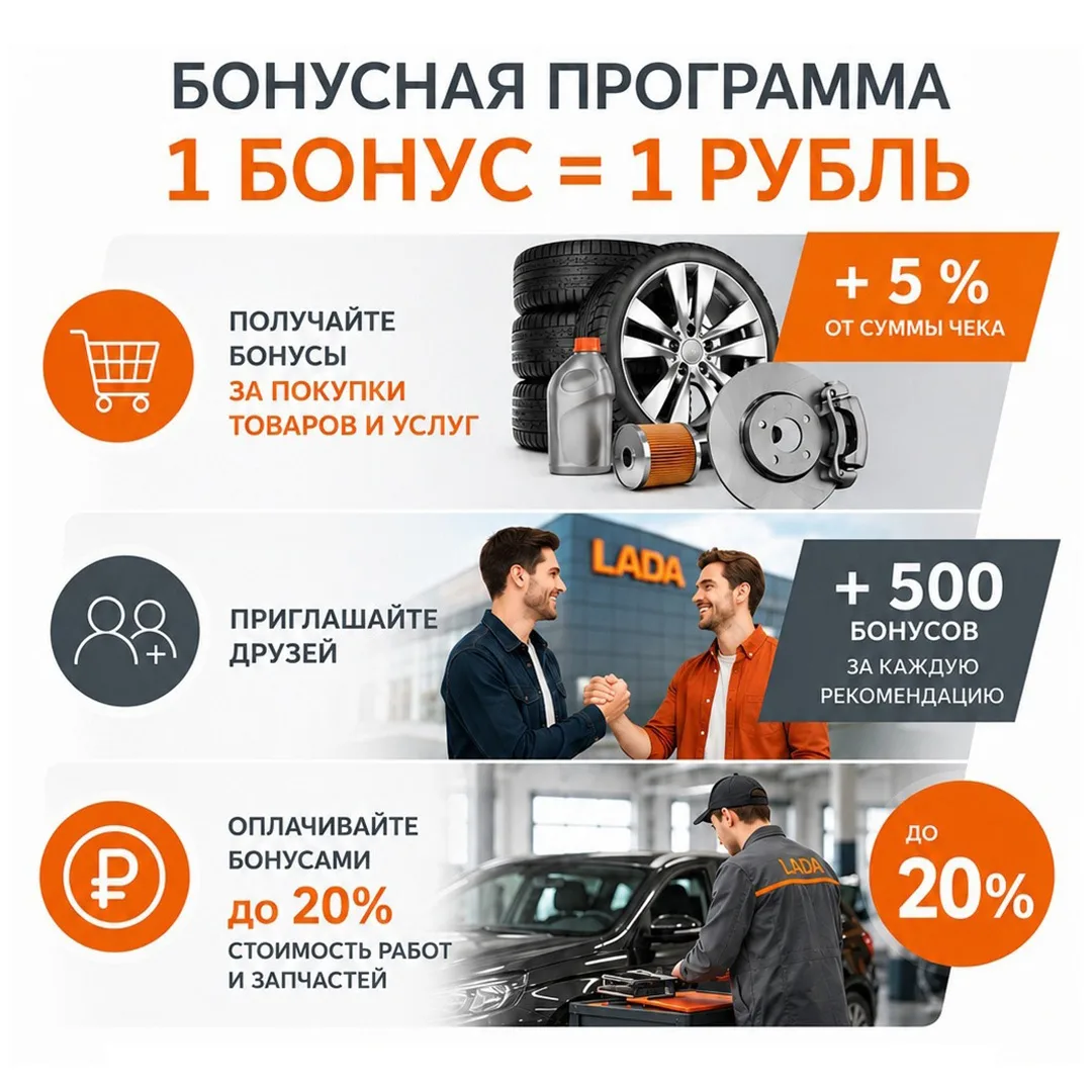 Присоединяйтесь к Программе лояльности «Тюмень-АВТОВАЗ БОНУС».