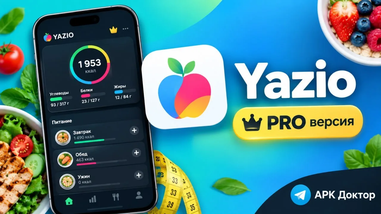 YAZIO — счётчик калорий и трекер интервального голодания с базой из 4 млн+ продуктов. С...