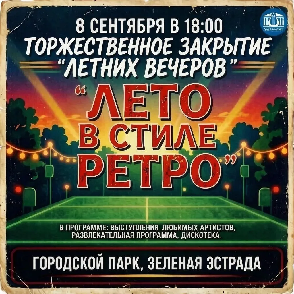 ЗАКРЫВАЕМ СЕЗОН ОТКРЫТЫХ ВЕЧЕРОВ "ЛЕТО В СТИЛЕ РЕТРО"