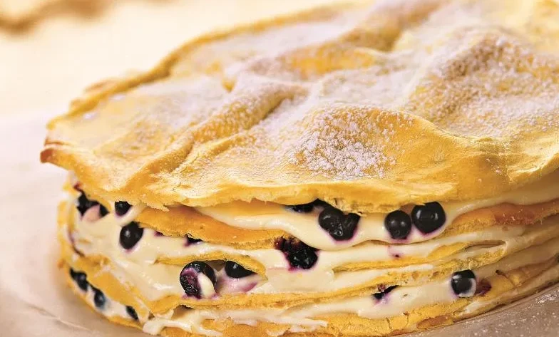 🍰 ТОРТ ИЗ ЗАВАРНОГО ТЕСТА С ГОЛУБИКОЙ — 3 ЧАСА 🫐