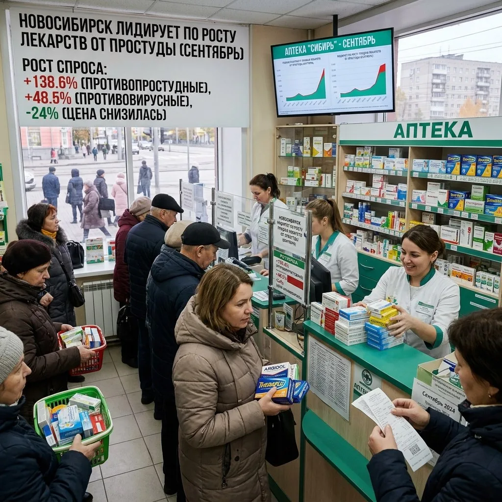 Новосибирск лидирует по росту продаж лекарств от простуды