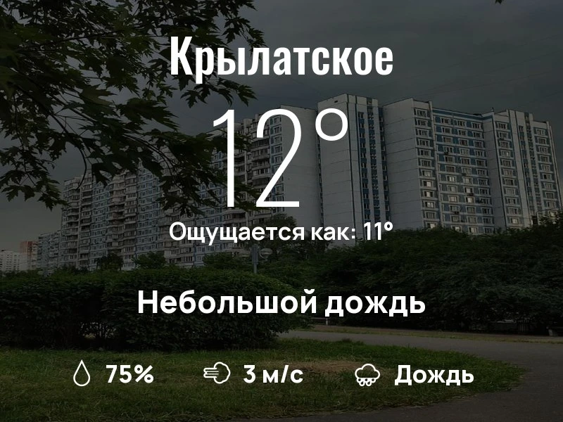 Что с погодой в Крылатском?