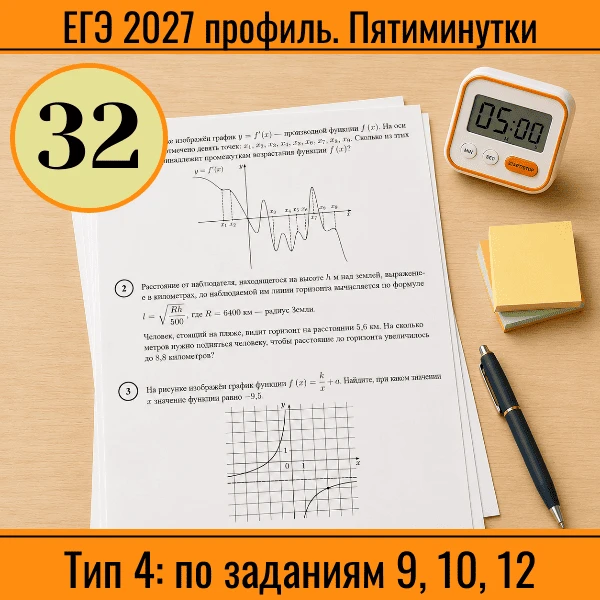 ⏱ Пятиминутка ЕГЭ (профиль) №32