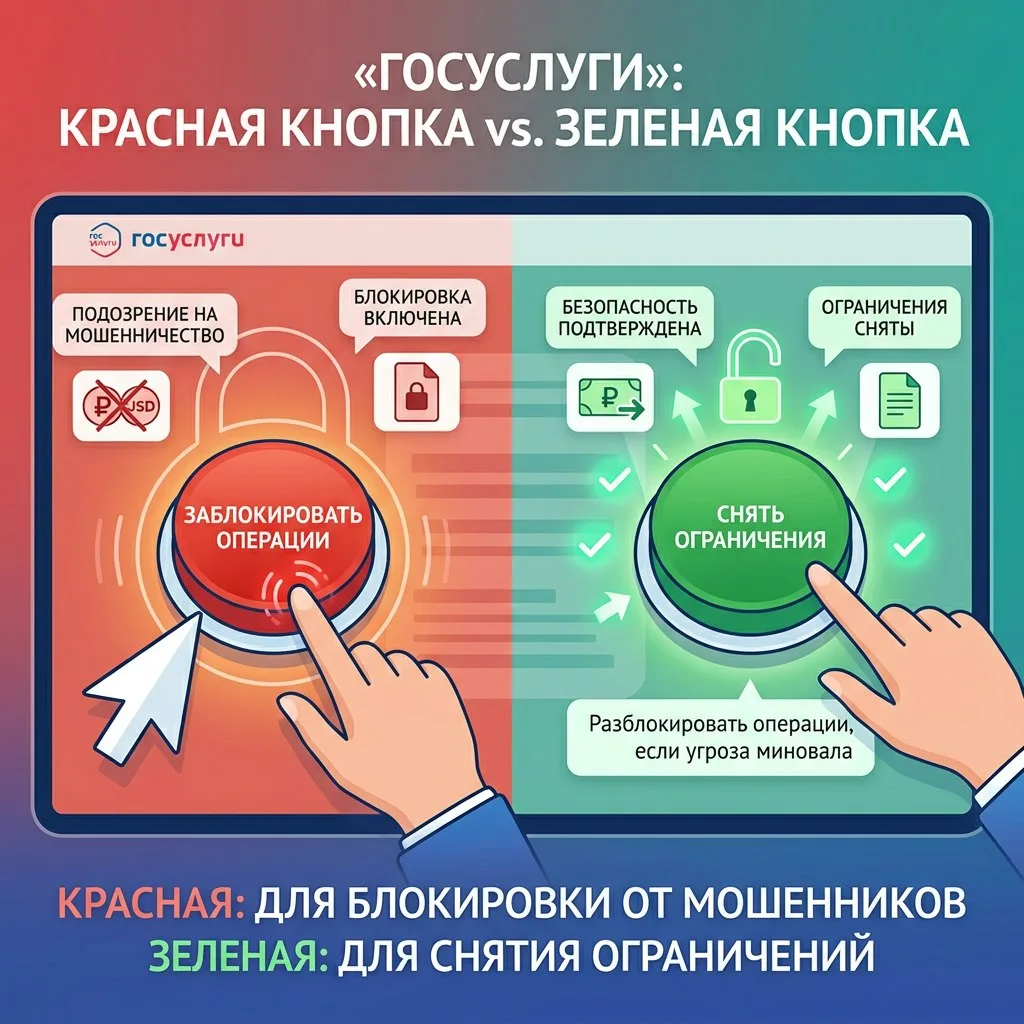 🟢 На «Госуслугах» появится зеленая кнопка для снятия красной 🔴