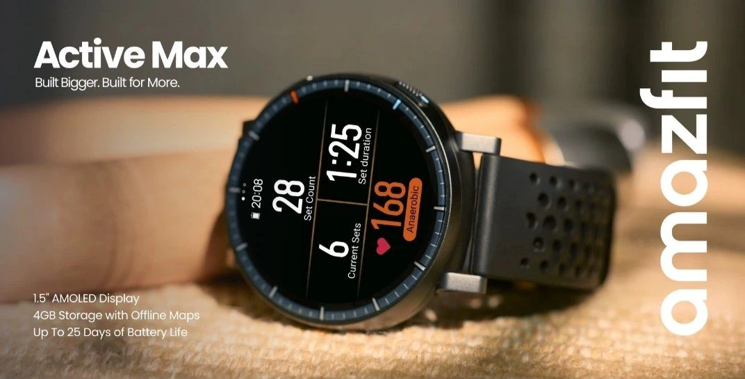 ⌚ Свежие смарт-часы Amazfit Active Max по скидке! 

Оснащены AMOLED дисплеем диаметром 1,5 дюйма с р