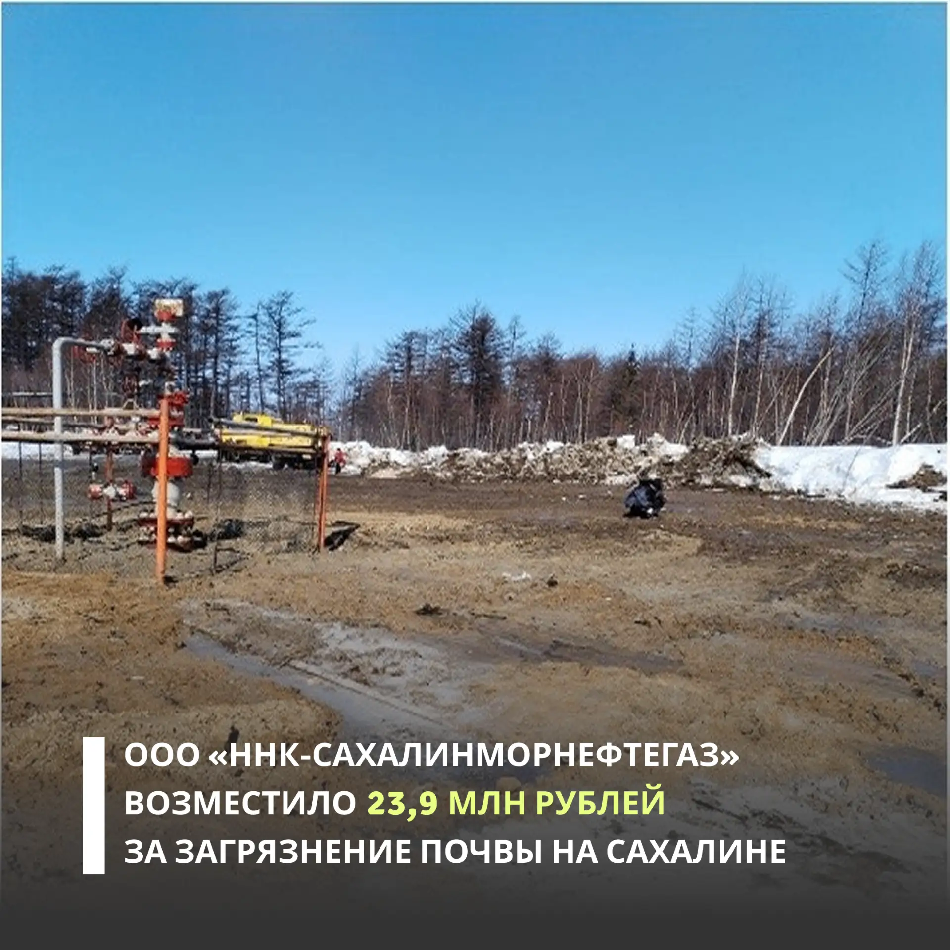 ООО «ННК-Сахалинморнефтегаз» в полном объеме компенсировало вред, причиненный почвам в ...