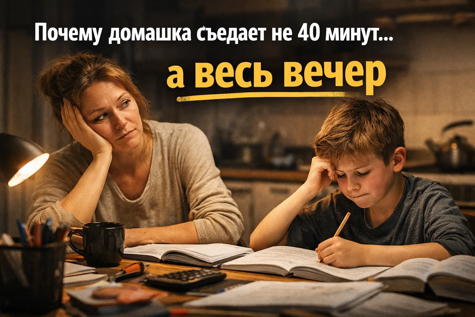 Почему домашка забирает у вас не 40 минут, а весь вечер 😩