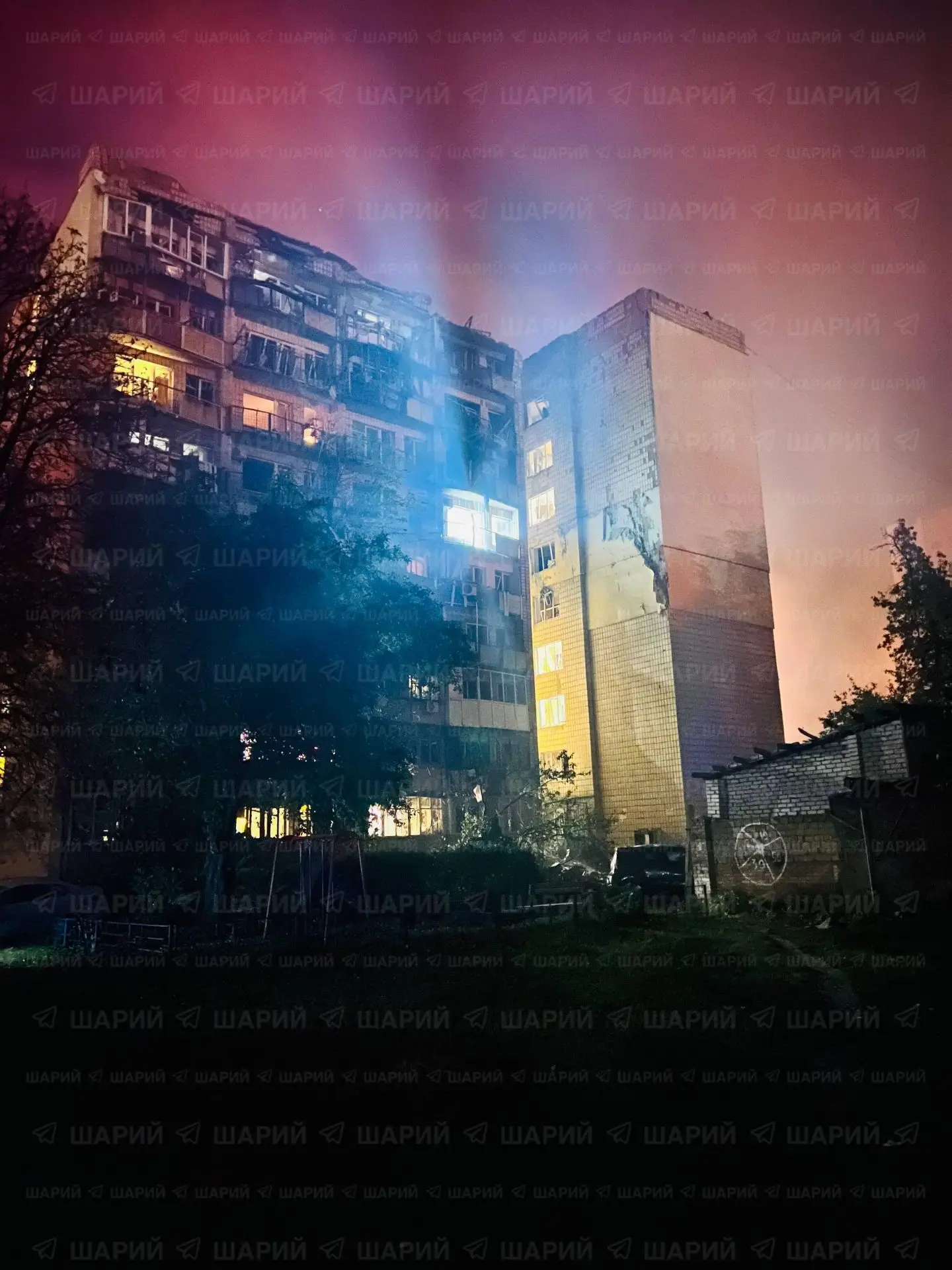 Последствия атаки на Киев.
