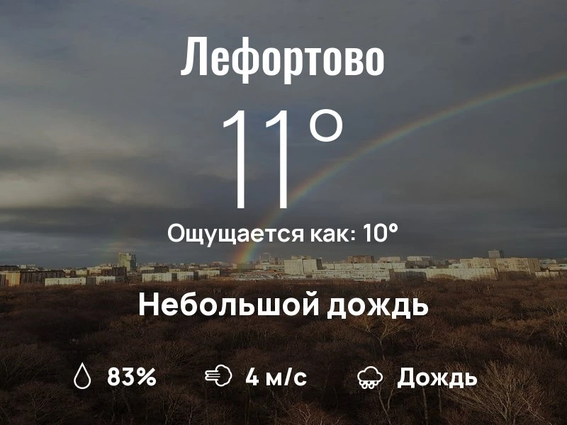Что с погодой в Лефортово?