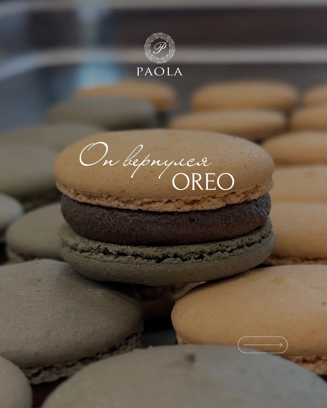 Вкус OREO снова в Paola!🤎

Сочетание нежного крема из Oreo и немного Baileys 

Заказать доставку вы