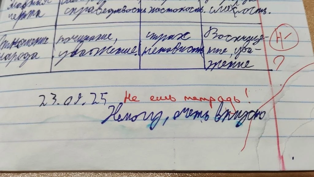 Я, как настоящая мать-ехидна, в конце года решила глянуть ребенкины тетрадки и обнаружи...